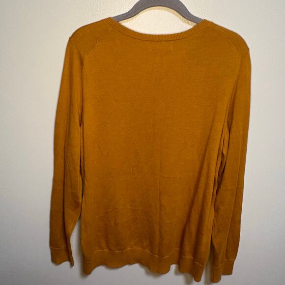 Amazon Essentials Rust Orange Large Knit Sweater NWT Minimalist Fall Lightweight - Picture 3 of 10